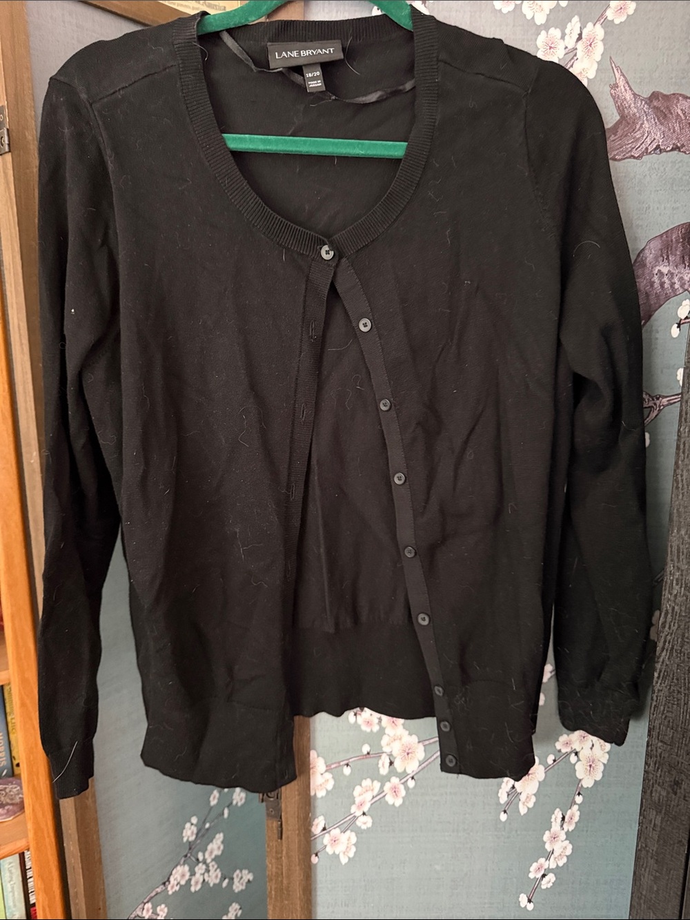 Lane Bryant Classic Black Button Front Cardigan